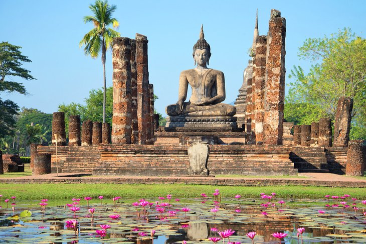 thailand-top-attractions-sukhothai-old-city-water-lilies